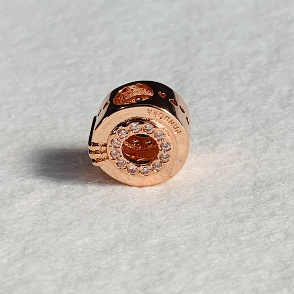 NEW Authentic Pandora Open Center Pave Crown O Charm / Pandora Bracelet - Picture 5 of 7